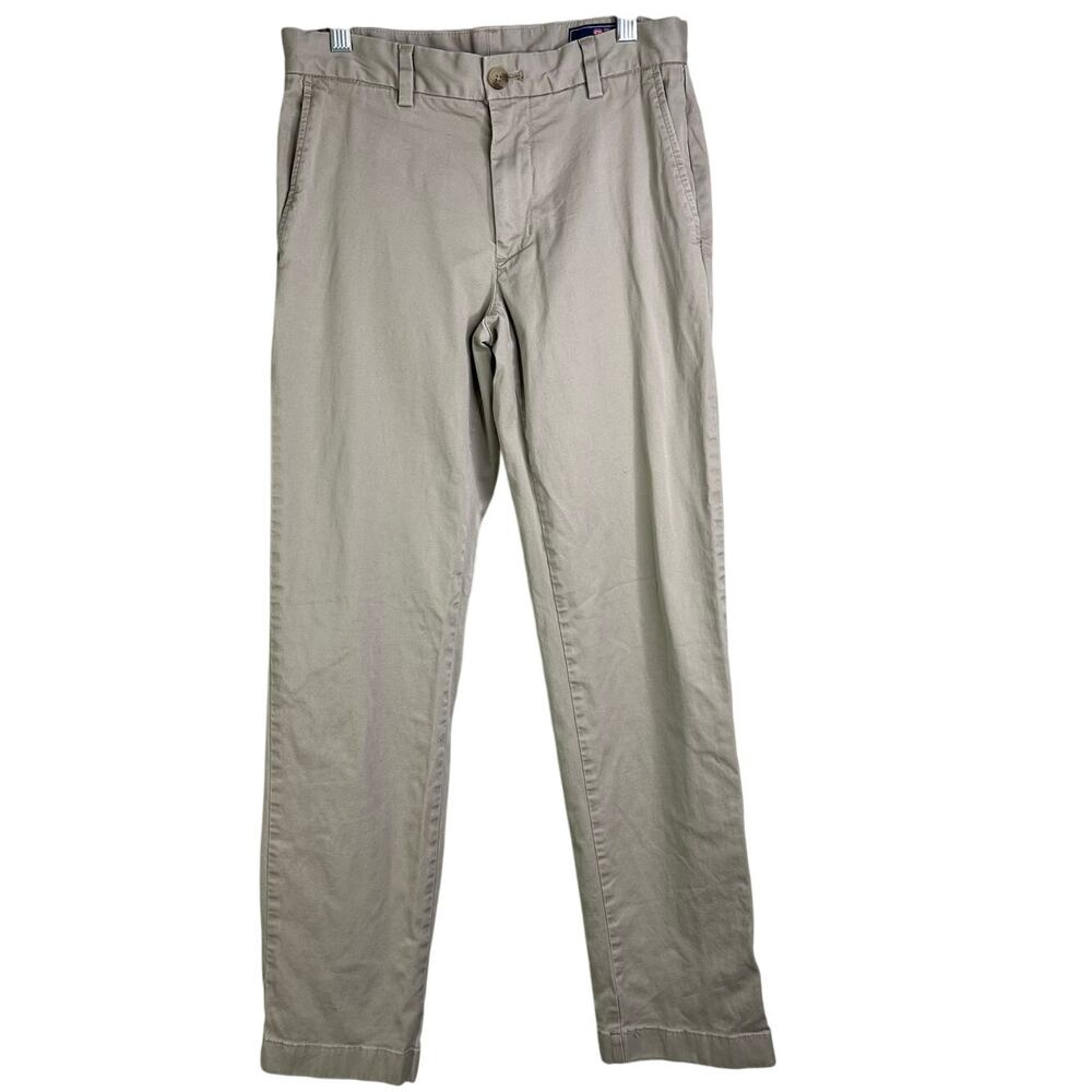 Vineyard Vines Breaker Pants Men 28x32 Chino Classic Khaki Cotton Preppy Stretch